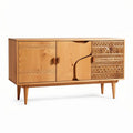 Wooden sideboard with carved detailing for living room or dining room storage 120 x 45 x 75cm