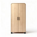 Wooden storage cabinet for home organization 50 x 30 x 140cm natural finish