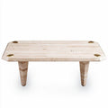Rectangular travertine coffee table with brass accents 160 x 90 x 75cm